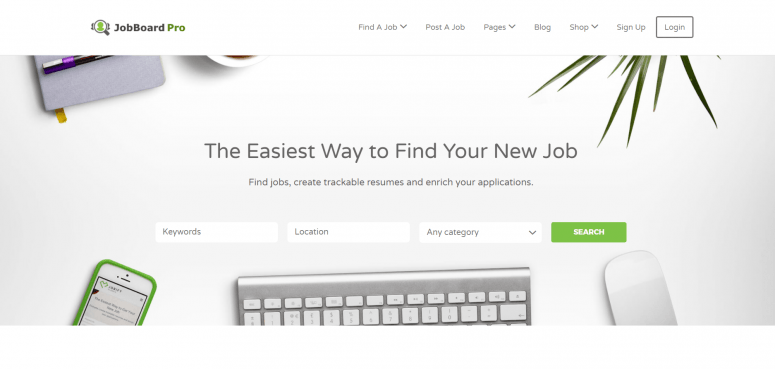 job board website design